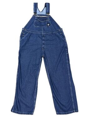 👖🛠️ BERNE Workwear Denim Overalls Utility Carpenter Cargo Big Tall | Men’s 50x32